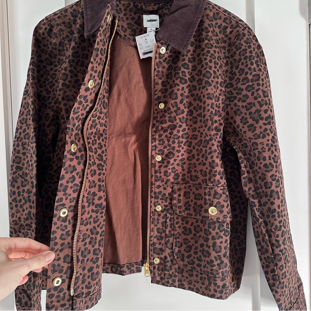 J Crew Factory • NWT • Leopard Print Field Jacket - Picture 9 of 15